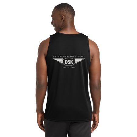 Men's Performance Wicking Singlet (Run :: Drink :: Sleep :: Repeat) - Image 2